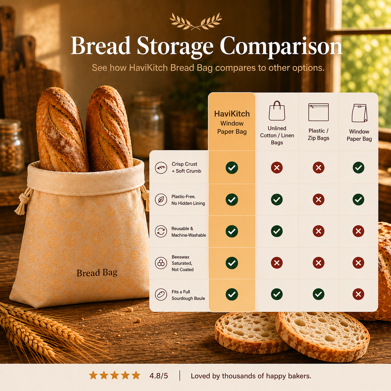 Premium Heritage 100% Cotton-Beeswax Bag
