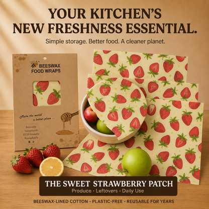 Organic Cotton 3piece Beeswax Wrap Set