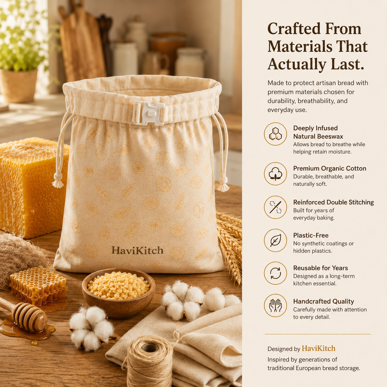 HaviKitch Beeswax Bag