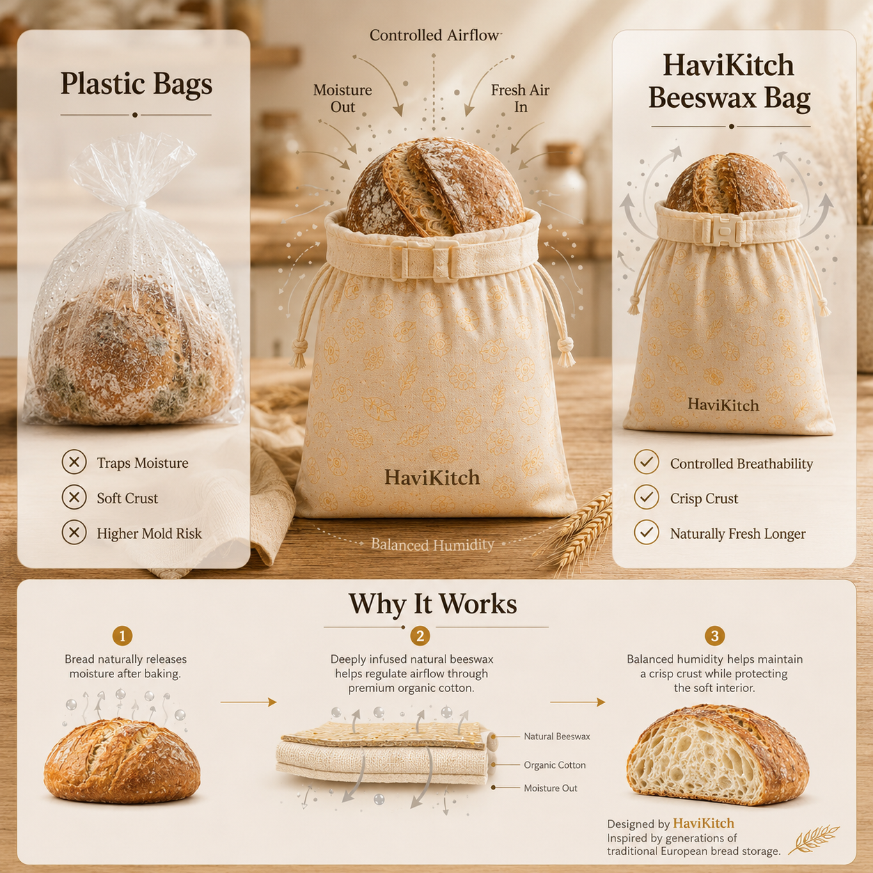 HaviKitch Beeswax Bag