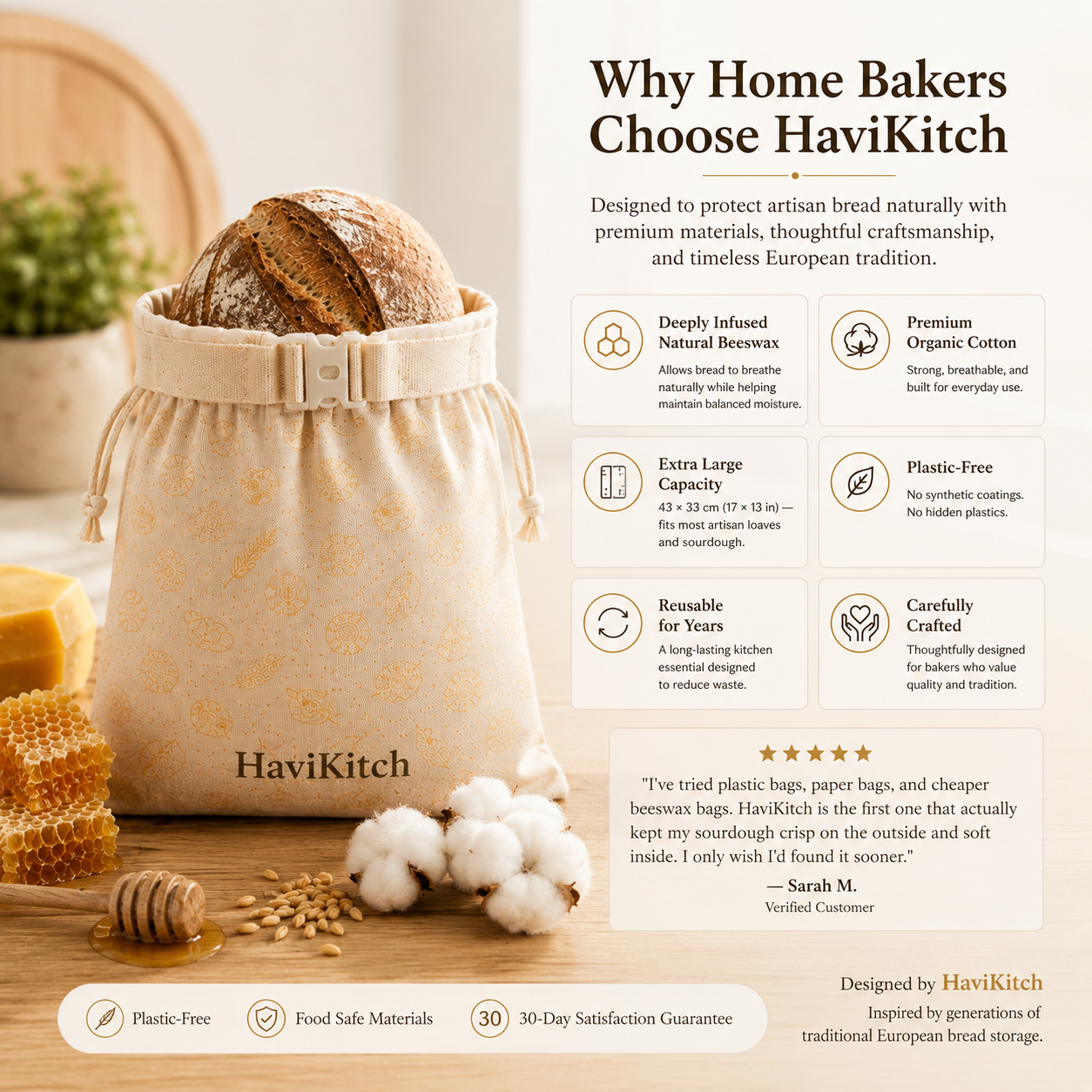 HaviKitch Beeswax Bag