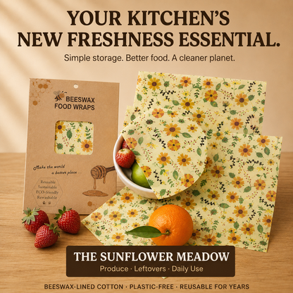 Organic Cotton 3piece Beeswax Wrap Set