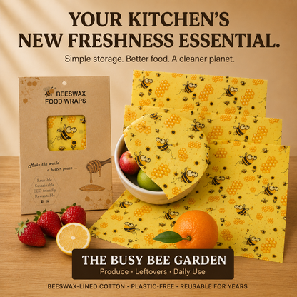 Organic Cotton 3piece Beeswax Wrap Set